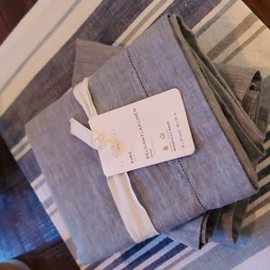 2 New Pottery Barn Belgian Flax Linen Euro Shams